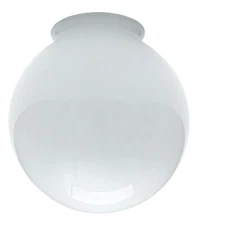 6-Inch White Globe Glass Shade 3 1/4 = 3.25" Fitter Opening Lighting Fixture