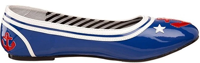 FUNTASMA Marinero Náutico Americano Elección Voto Disfraz Ancla Ballet Pisos 8 Foto 4 de 4