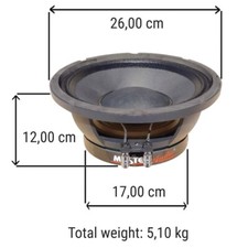 MASTER AUDIO LSN10/4 woofer 25,00 cm 10" 4 ohm 300 watt rms auto discoteca car