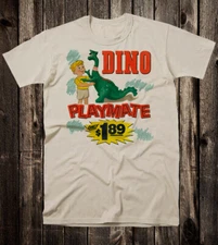 Retro Hot Rod Tee T Shirt Gas Station Oil Sinclair Dino Dinosaur Inflatable
