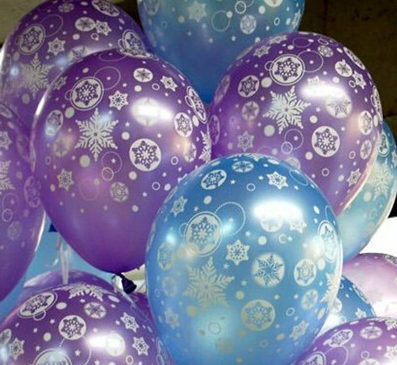 Frozen themed Party Purple Tissue Tassel &Balloons Baby Shower birthday party - Image 3 of 3