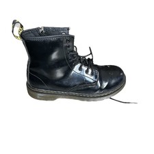 Dr Martens 1460 J Patent Leather Boots Youth Size 5 Black Lace Up Combat