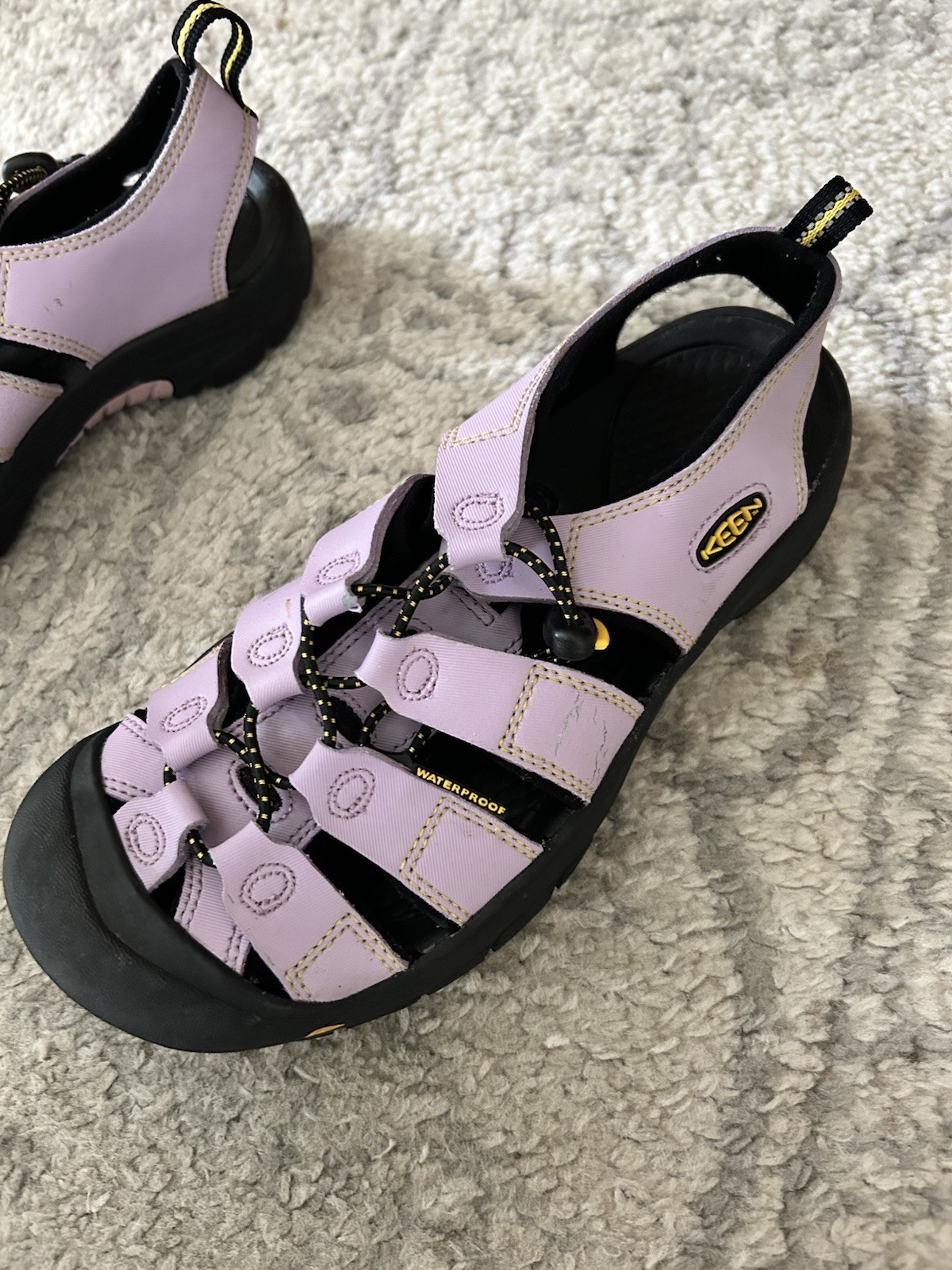 Sandali Keen donna taglia 6 viola chiaro chiusura pizzo scarpe impermeabili outdoor
