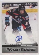 2021-22 CHL 2020-21 Star Rookies Achievement 8/15 Andrew Cristall #417 Auto y5d