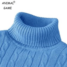 Men's Turtleneck Soft Sweater 2023 Warm Knitted Autumn/winter Pullover Jumper