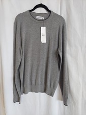 NWT 89 Calvin Klein Men  s Heather Gray Long Sleeve Sweater Size Small