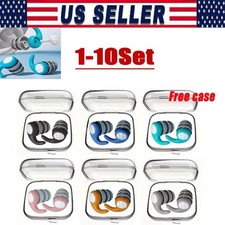 Reusable Silicone Ear Plugs Noise Cancelling Earplugs Protector Study Sleep Swim