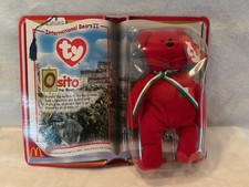 Ty Teanie Beanie Baby Red Osito The Bear 2000 McDonalds New NIP