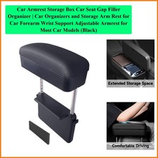 Car Armrest Storage Box Car Seat Gap Filler Organizer Car Organizers and St...