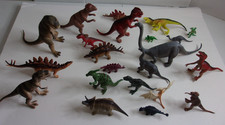 Dinosaur Toy Lot Of 22 Various Types, Sizes and Colors Unbranded