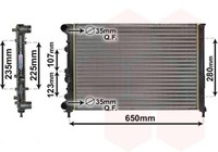 KüHler, Motor KüHlung 01002144 VAN Wezel FüR Alfa Romeo