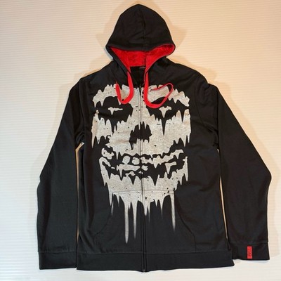 The Misfits | Fiend Skull XL Hoodie | Official Band Merch | Black/Red Full Zip