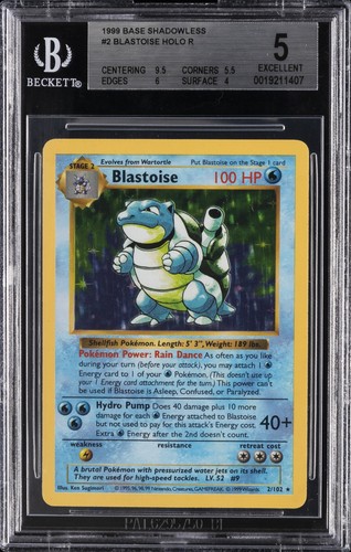 Blastoise (Shadowless) graded BGS 5 for sale on eBay