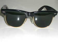 54MM VINTAGE B L RAY BAN W1272 GOLD/BLACK EBONY G15 UV WAYFARER MAX SUNGLASSES