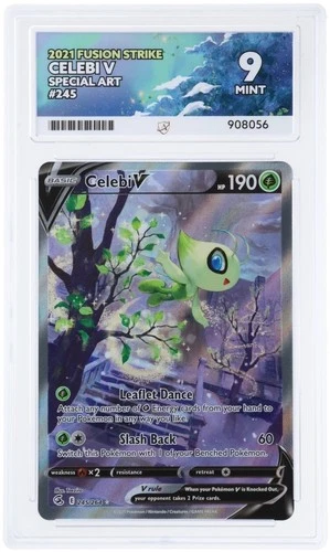 Pokémon TCG | Ace 9 Celebi V 245/264 English Fusion Strike Alt Art Graded