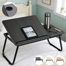 Folding Laptop Table Stand Bed Tray Sofa Lap Breakfast Portable Computer Desk UK