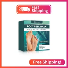 DERMORA Foot Peel Mask - 2 Pack of Regular Size Skin Exfoliating Foot Masks for