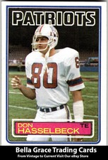 1983 Topps Don Hasselbeck #331 New England Patriots NFL Football