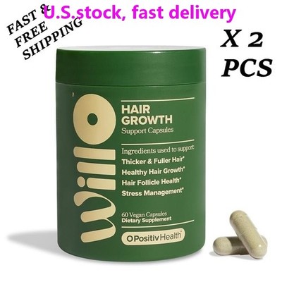 2 PACKS-WILLO Hair Growth Support for Women  Thicker, Fuller Hair & Healthy Hair
