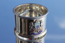 ORIENT LINE SS ORAMA SOLID SILVER & ENAMEL SOLD ONBOARD NAPKIN RING C-1937 #2