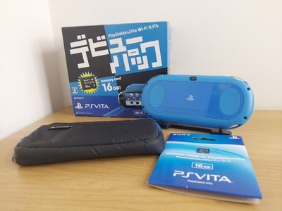 Sony PlayStation PS Vita 2000 Slim Blau / Schwarz Value Pack Japan Import Selten