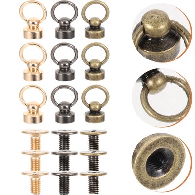  60 Pcs Lederhandwerkszubehör Kugelkopfknopf Schraubnieten Für Metall
