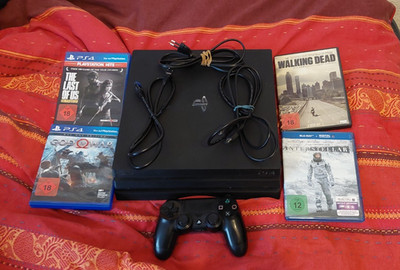 PS4 Pro 1TB + 2 Spiele + Controller   sehr guter Zustand