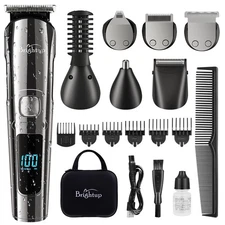 Brightup Beard Trimmer for Men with Travel Case- Electric Razor & Shaver, Cor...