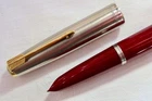 PARKER 51 AEROMETRIC FOUNTAIN PEN 1951 BURGUNDY & LUSTRALOY CAP WITH GOLD CLIP