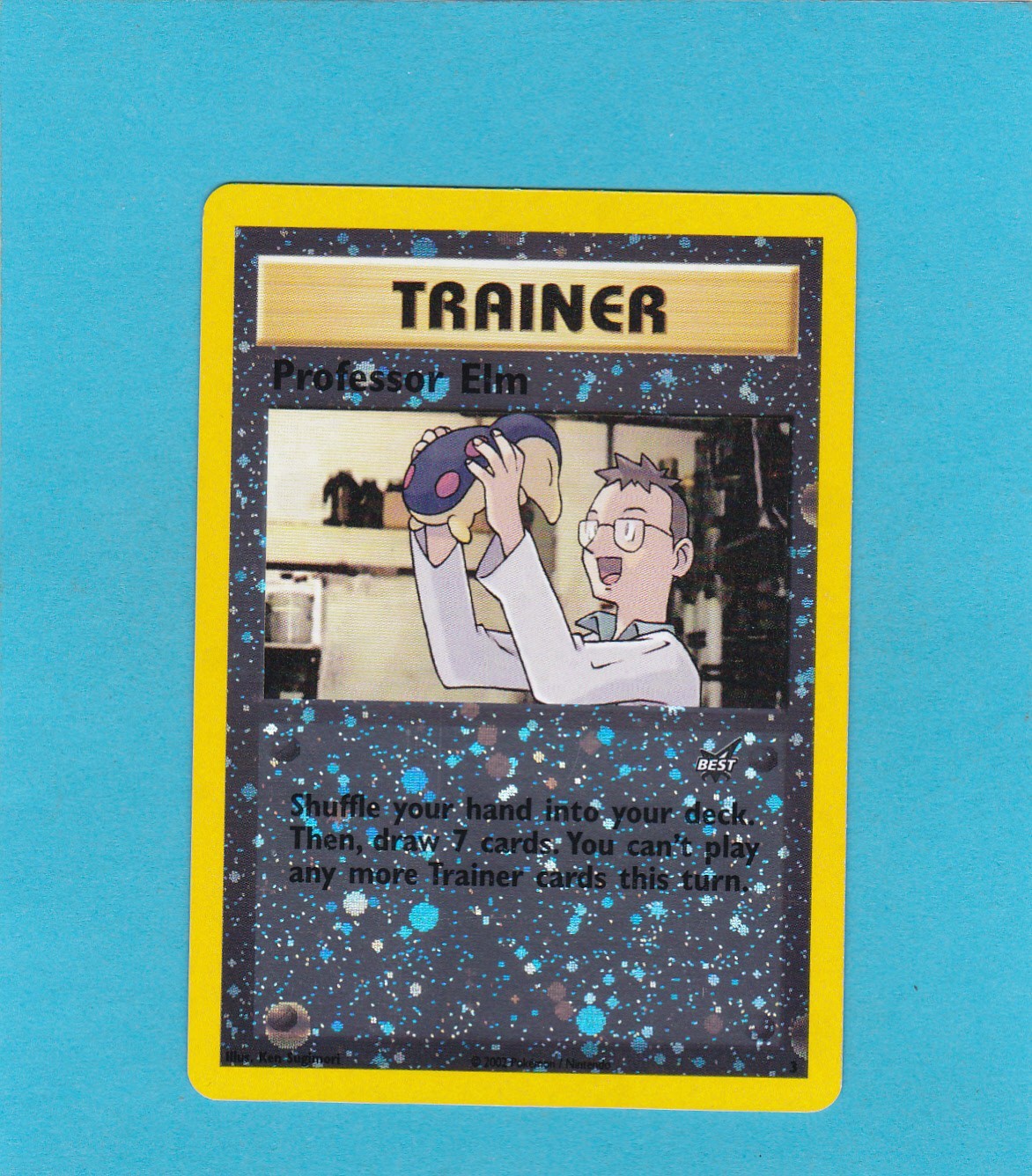 Pokemon - Professor Elm Reverse Holo Best of Game Promo # 3 NM