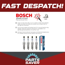 Spark Plugs Set 4x fits FORD TOURNEO CONNECT V408 1.0 2018 on B3GA Genuine Bosch