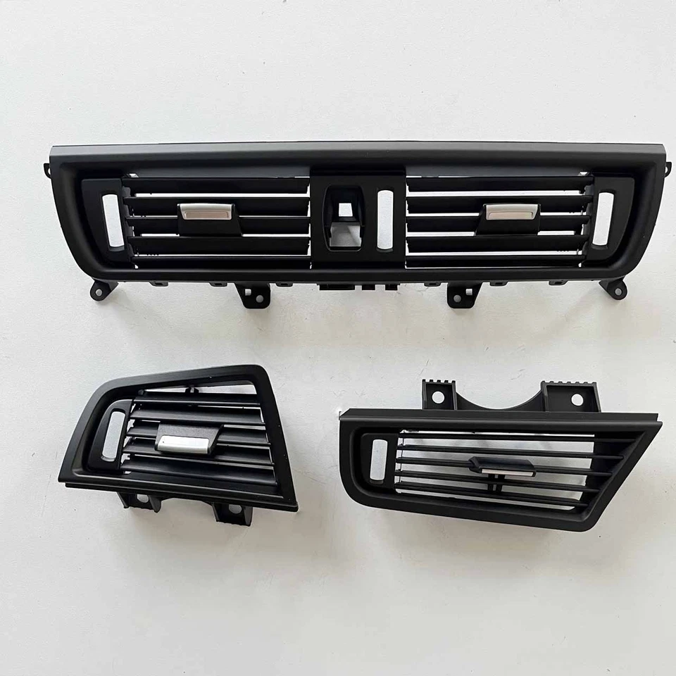 3X Front Air Grille Center Dash AC Vent Set For BMW F10 F11 520i 528i 550i 535i Foto 2 de 4