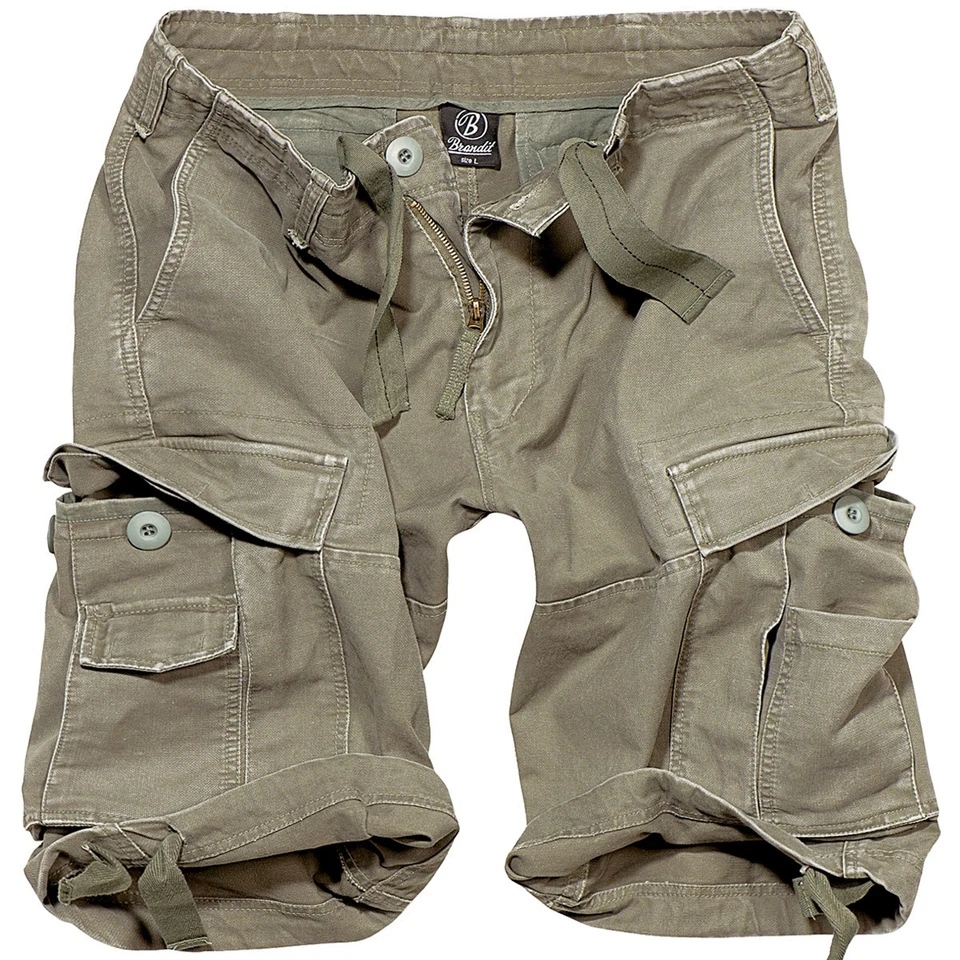 Brandit Vintage Classic Hommes Combat Cargaison Été Short Cadet Randonnée Olive - Photo 1/1