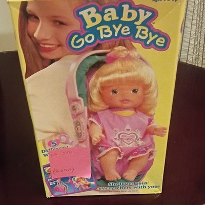 Kenner Baby Go Bye Bye Doll with Carrier, Travel Bag, Accessories