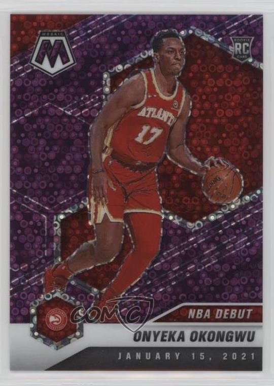 2020 Mosaic NBA Debut Fast Break Purple Prizm 25/50 Onyeka Okongwu Rookie RC g9t
