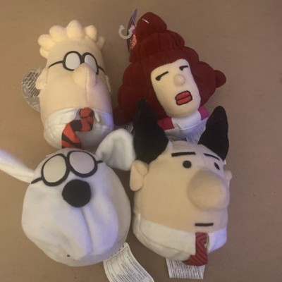 Dilbert, Boss, Alice And Dogbert Silly Slammers Beanbag Plush No Sound