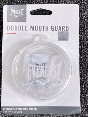 Everlast Double Mouth Guard Clear Boxing Contact Sport Lightweight