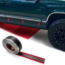 For Chevy Classic Pickups Truck Old Style Body Side Molding Trim Black Chrome