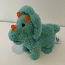 Kid Connection Dinosaur Plush 6" Turquoise Walks Sounds Roars Interactive Cute