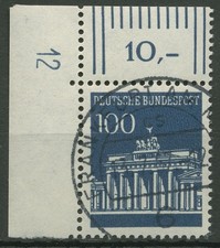 Bund 1966 Brandenburger Tor Druckerzeichen 510 Ecke 1 DZ 12 mit TOP-Stempel
