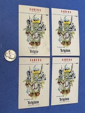 LOT x4 SABENA 1950s MINT MNH AIRLNE LUGAGGE LABELS ! BELGIAN AIR LINES BELGIUM !