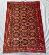 3x4 Classic Ersari Turkoman Wool Rug with Repeating Gul Medallions ? Traditional
