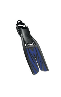 Scubapro Twin Jet Max Scuba Diving Fins Black / Blue Open Heel Spring Style 