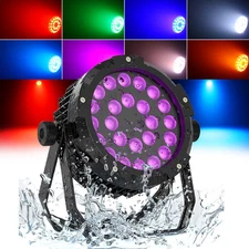 UKING 360W 24 LED RGBWA+UV Par Stage Light Waterproof DJ Lighting DMX512 Beam