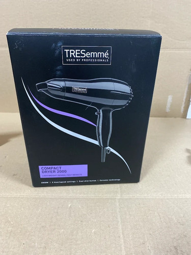 TRESemme Compact 2000W Haar DC Motor Trockner leicht & kompakt 2 Geschwindigkeiten schwarz