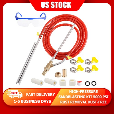 #ad Complete Pressure Washer Sandblasting Kit 5000 PSI Quick Connect Rust Removal $31.97