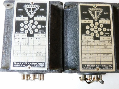 Trimax TA 82 Audio  Step-up Phono Mic Transformers 600,150 Ohm valve amplifier