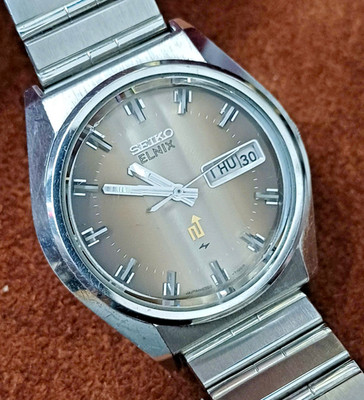 Seiko Elnix 0703-7080 Brown Dial Faceted Crystal (S31)