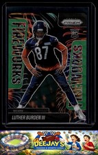 2025 Panini Prizm #20 Luther Burden III Fireworks Green Wave Chicago Bears