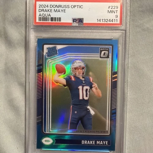 2024 Panini Donruss Optic - Rated Rookie Drake Maye #229 Aqua Prizm /299 (RC)